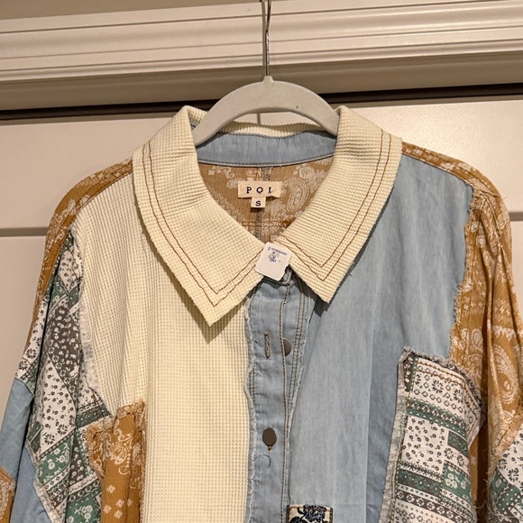 POV Multicolor Patchwork Blouse - Picture 3 of 6